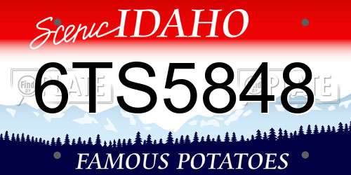 6TS5848 Idaho License Plate