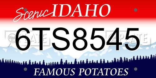 6TS8545 Idaho License Plate
