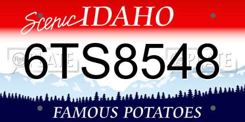 6TS8548 Idaho License Plate