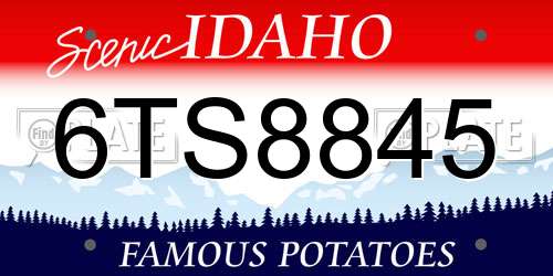 6TS8845 Idaho License Plate