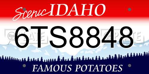 6TS8848 Idaho License Plate