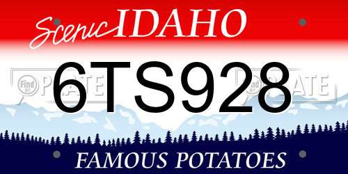 6TS928 Idaho License Plate