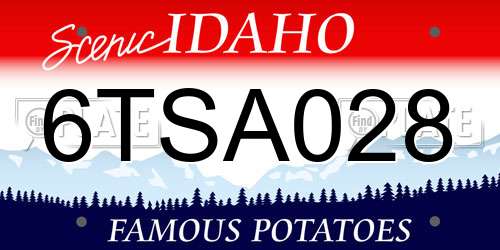 6TSA028 Idaho License Plate