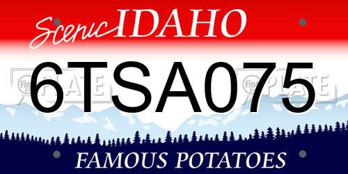 6TSA075 Idaho License Plate