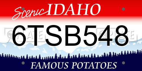 6TSB548 Idaho License Plate