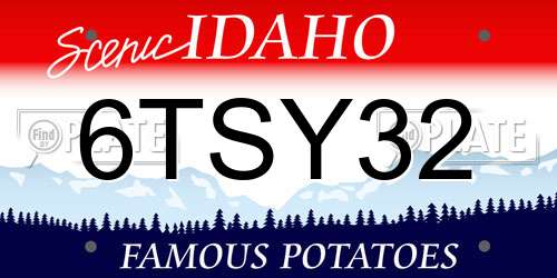 6TSY32 Idaho License Plate