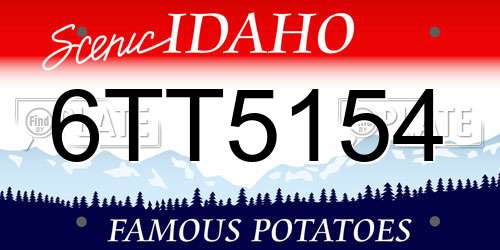 6TT5154 Idaho License Plate