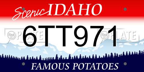 6TT971 Idaho License Plate