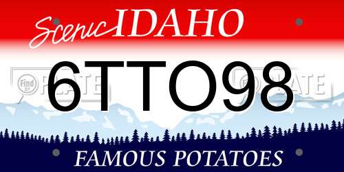 6TTO98 Idaho License Plate