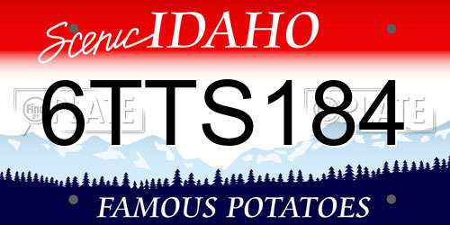 6TTS184 Idaho License Plate