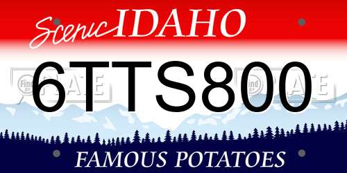 6TTS800 Idaho License Plate
