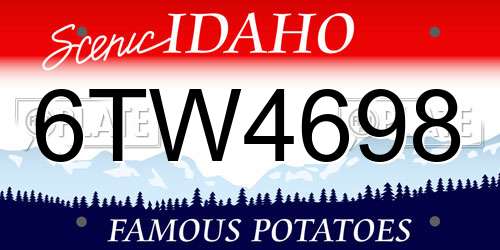 6TW4698 Idaho License Plate