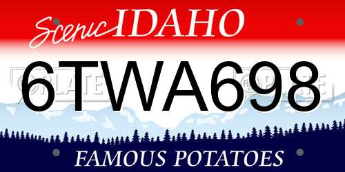 6TWA698 Idaho License Plate
