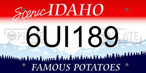 6UI189 Idaho License Plate