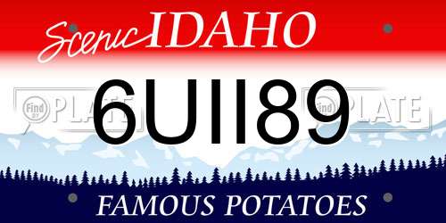 6UII89 Idaho License Plate