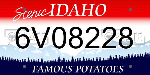 6V08228 Idaho License Plate