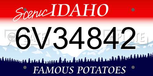 6V34842 Idaho License Plate