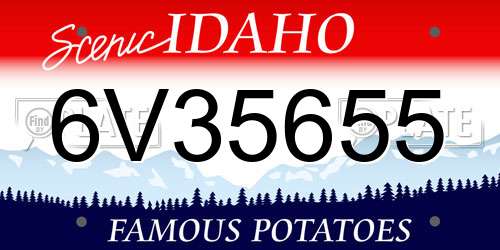 6V35655 Idaho License Plate