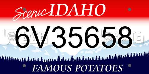 6V35658 Idaho License Plate