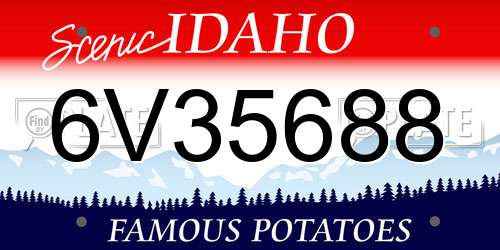 6V35688 Idaho License Plate