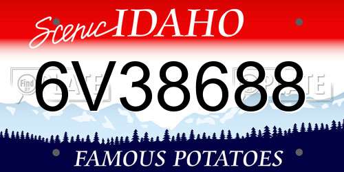 6V38688 Idaho License Plate