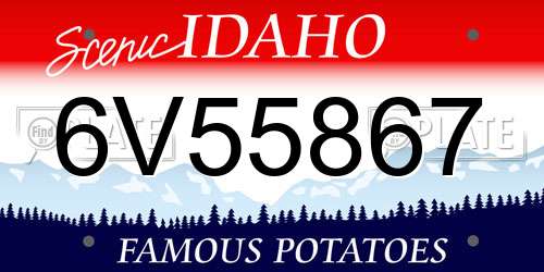6V55867 Idaho License Plate
