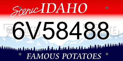 6V58488 Idaho License Plate