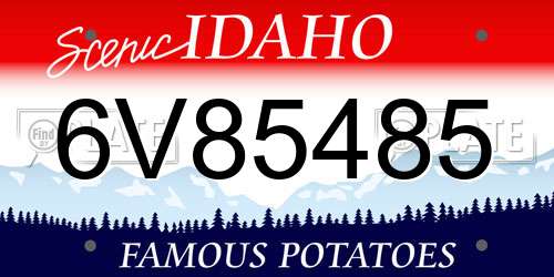 6V85485 Idaho License Plate