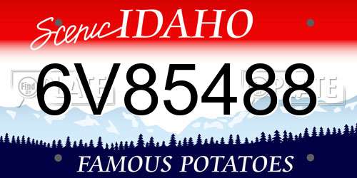 6V85488 Idaho License Plate