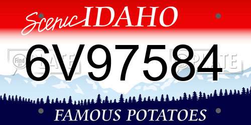 6V97584 Idaho License Plate