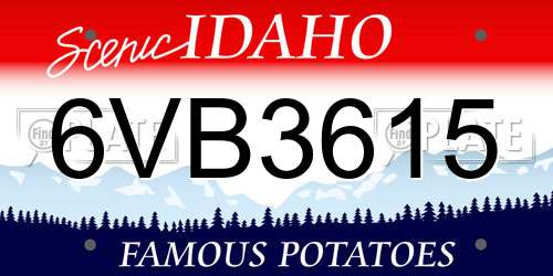 6VB3615 Idaho License Plate