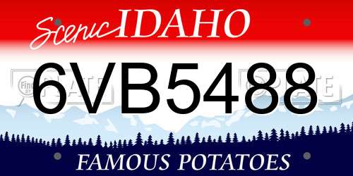 6VB5488 Idaho License Plate