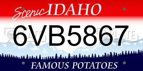 6VB5867 Idaho License Plate