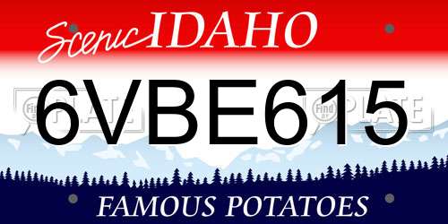 6VBE615 Idaho License Plate