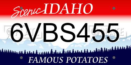 6VBS455 Idaho License Plate