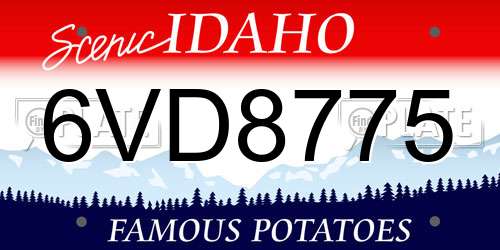 6VD8775 Idaho License Plate