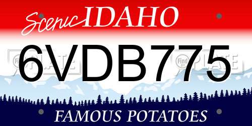 6VDB775 Idaho License Plate