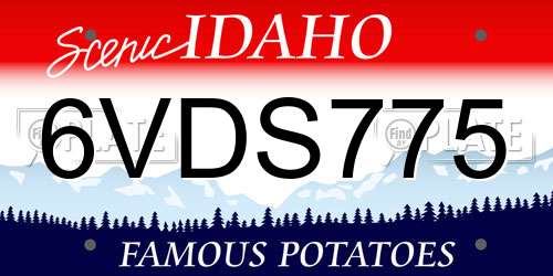6VDS775 Idaho License Plate