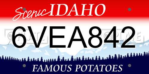 6VEA842 Idaho License Plate