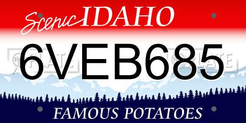 6VEB685 Idaho License Plate