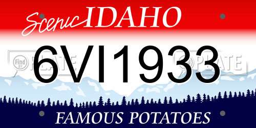 6VI1933 Idaho License Plate