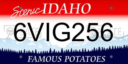 6VIG256 Idaho License Plate