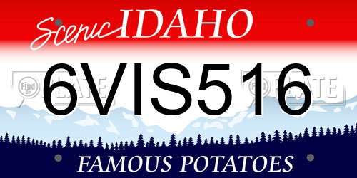 6VIS516 Idaho License Plate
