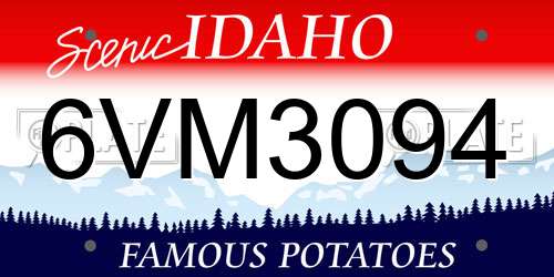 6VM3094 Idaho License Plate