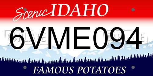 6VME094 Idaho License Plate
