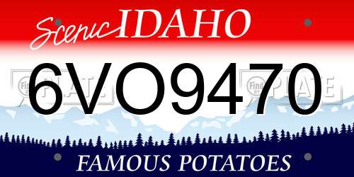 6VO9470 Idaho License Plate