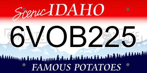 6VOB225 Idaho License Plate