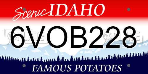 6VOB228 Idaho License Plate