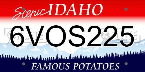 6VOS225 Idaho License Plate
