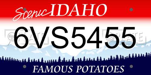 6VS5455 Idaho License Plate